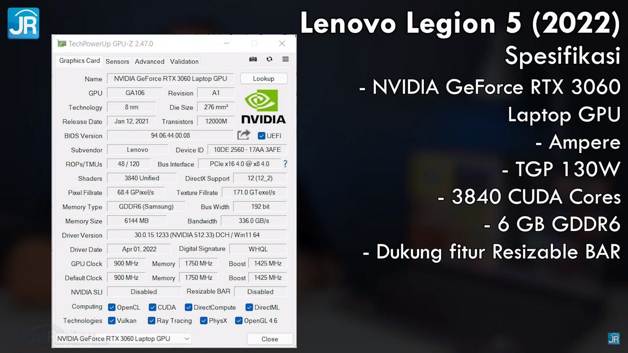 review Lenovo Legion 5 (2022) AMD Ryzen 6000H