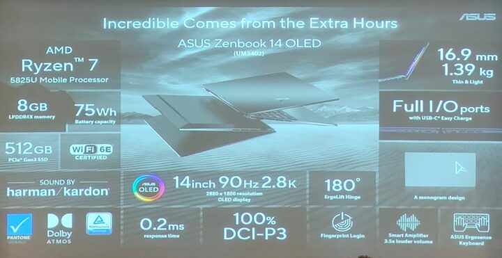 Spesifikasi ASUS Zenbook 14 OLED AMD