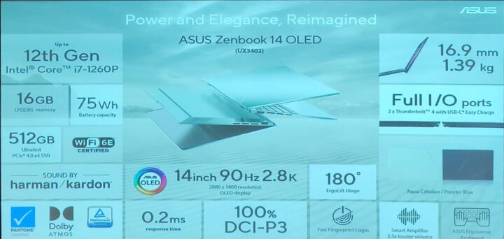 ASUS ZenBook 14 OLED Resmi Dirilis di Indonesia, Pakai Opsi Prosesor Intel dan AMD 4 Spesifikasi ASUS Zenbook 14 OLED Intel
