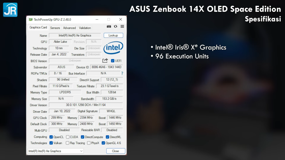 Review ASUS Zenbook 14X OLED Space Edition UX5401: Laptop Luar Angkasa yang Kencang, Tipis dan Ringan 5 ASUS Zenbook 14X OLED Space Edition UX5401 8