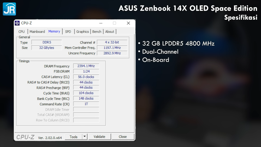 Review ASUS Zenbook 14X OLED Space Edition UX5401: Laptop Luar Angkasa yang Kencang, Tipis dan Ringan 6 ASUS Zenbook 14X OLED Space Edition UX5401 9