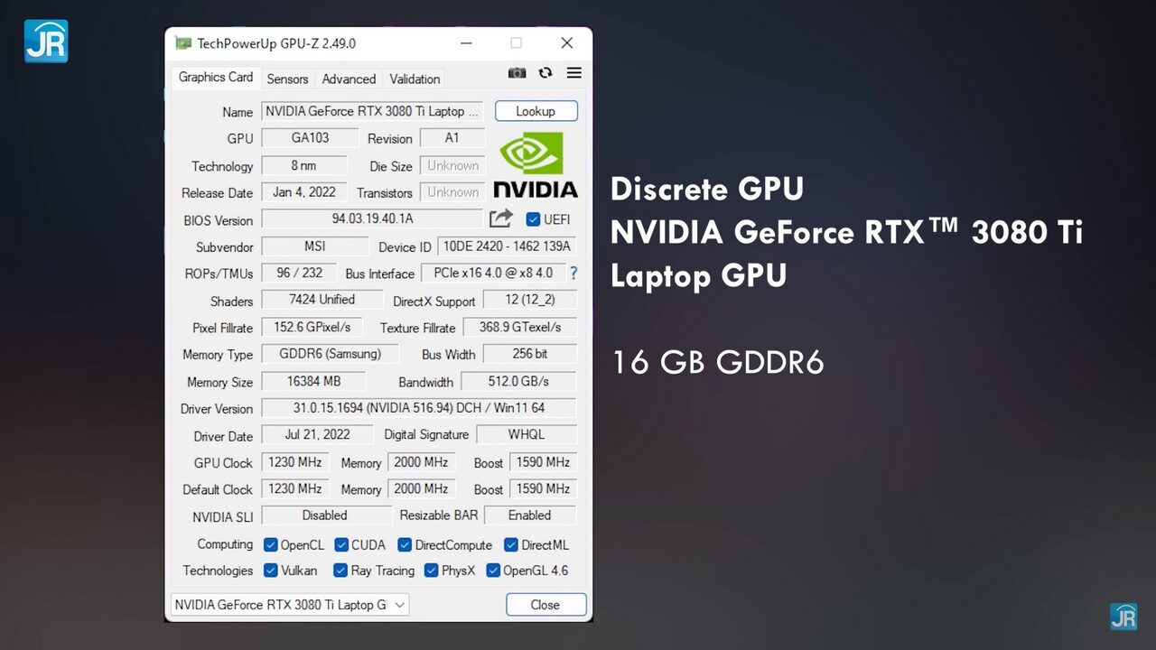 Review MSI Raider GE67 HX 13