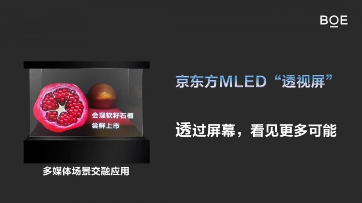 MLED BOE Panel layar transparan