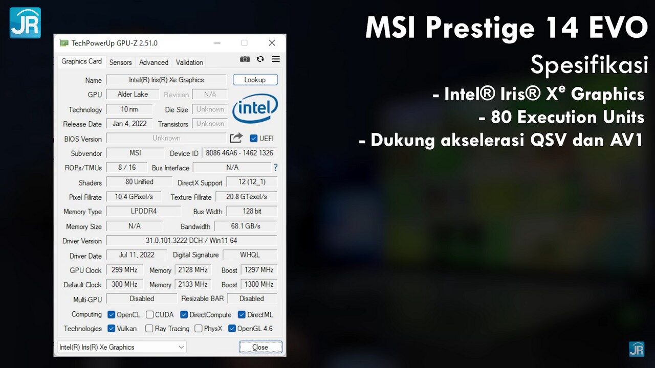 Review MSI Prestige 14 EVO