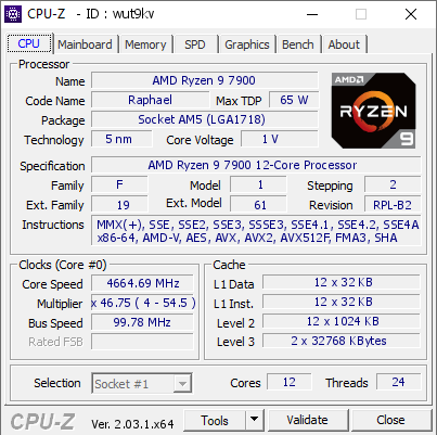 Jelang Peluncuran, AMD Ryzen 7000 Series non-X Muncul di CPU-Z 2 7900CPUZ