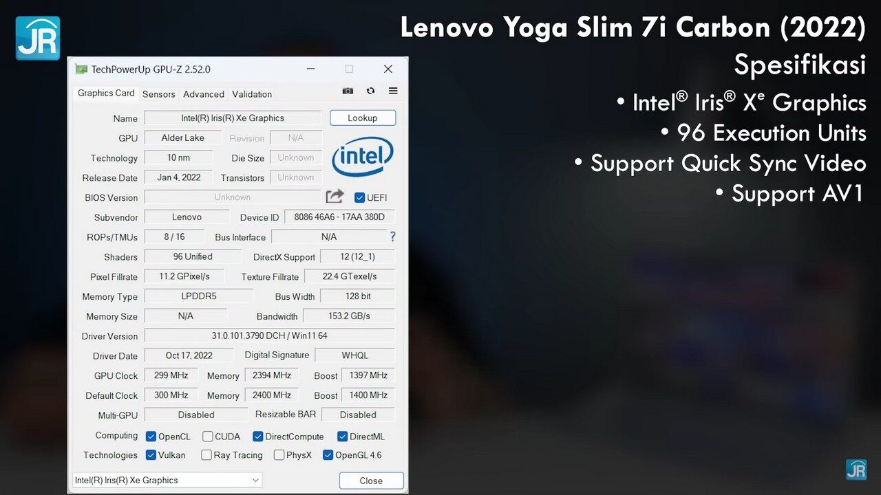 Review Lenovo Yoga Slim 7i Carbon 2022 