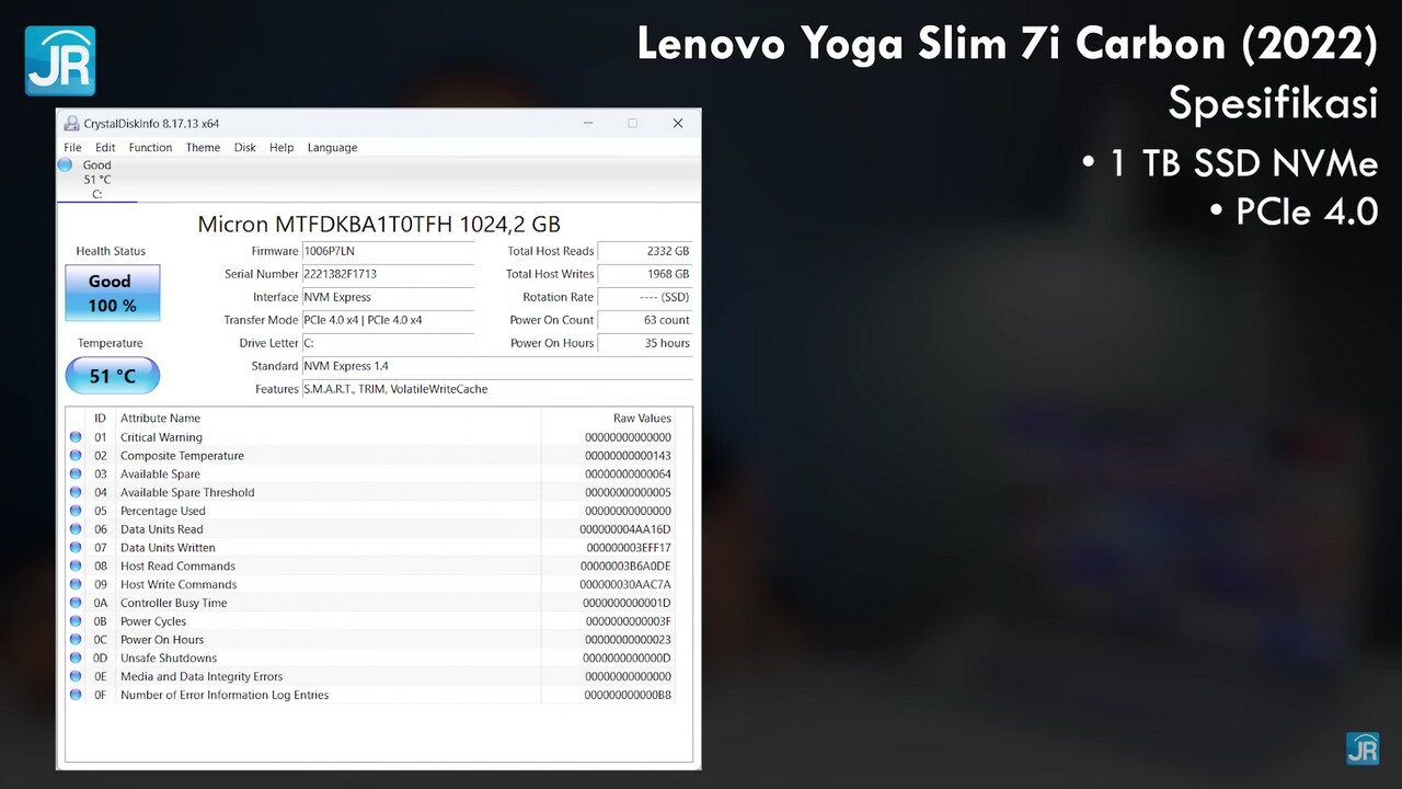 Review Lenovo Yoga Slim 7i Carbon (2022): Tipis, Super Ringan dan Tetap Kencang! 6 Review Lenovo Yoga Slim 7i Carbon 2022