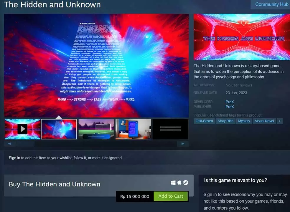 The Hidden and Unknown – Game “Sampah” Seharga 15 Juta Rupiah di Steam 14 f3561f0381b9d3c6db739fb68b6e8c02