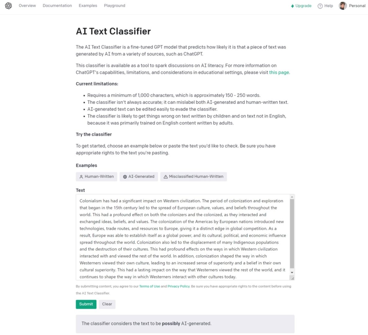 OpenAI Rilis Tool untuk Deteksi Teks Hasil AI, Termasuk ChatGPT 2 AI classifier 1