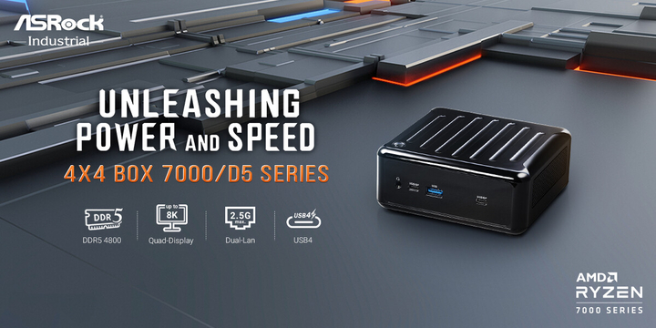 Mini PC ASRock Industrial 4X4 BOX 7000/D5 Series