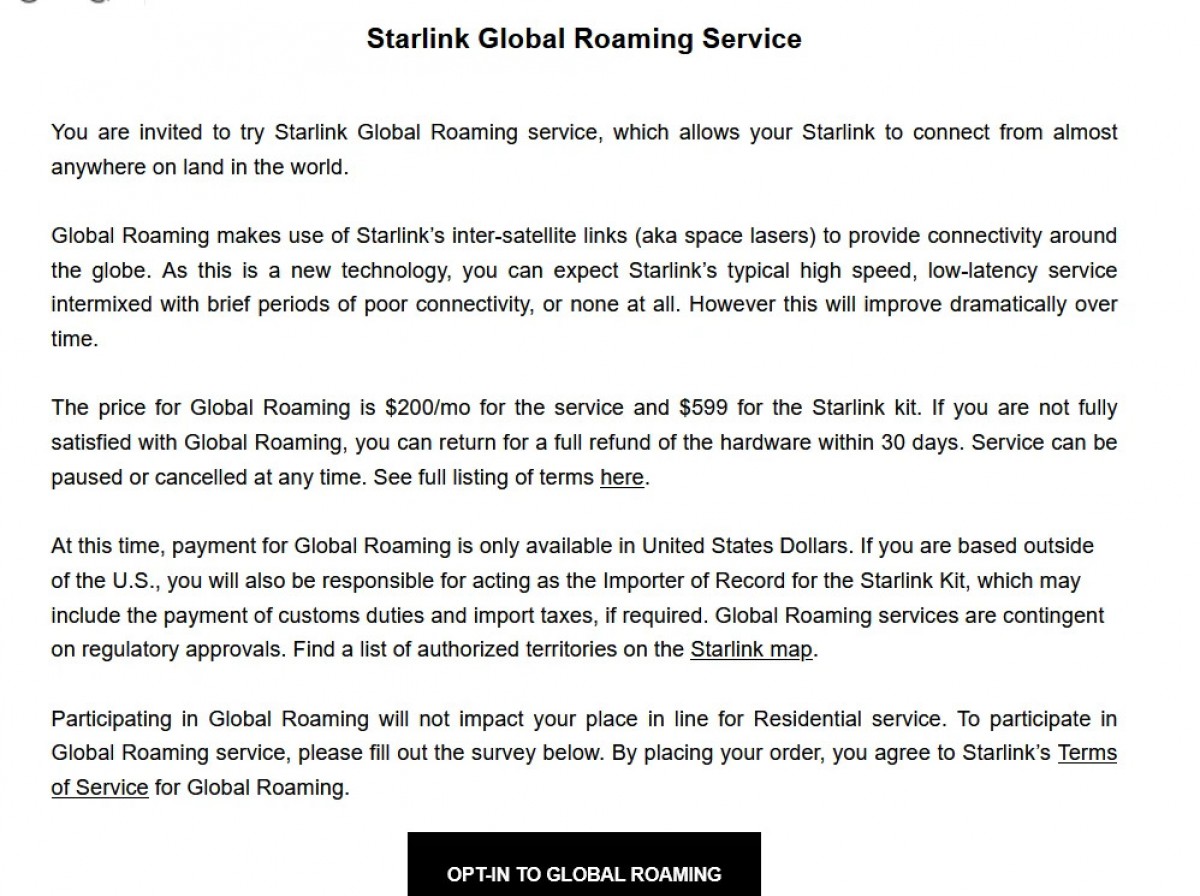 starlink global service