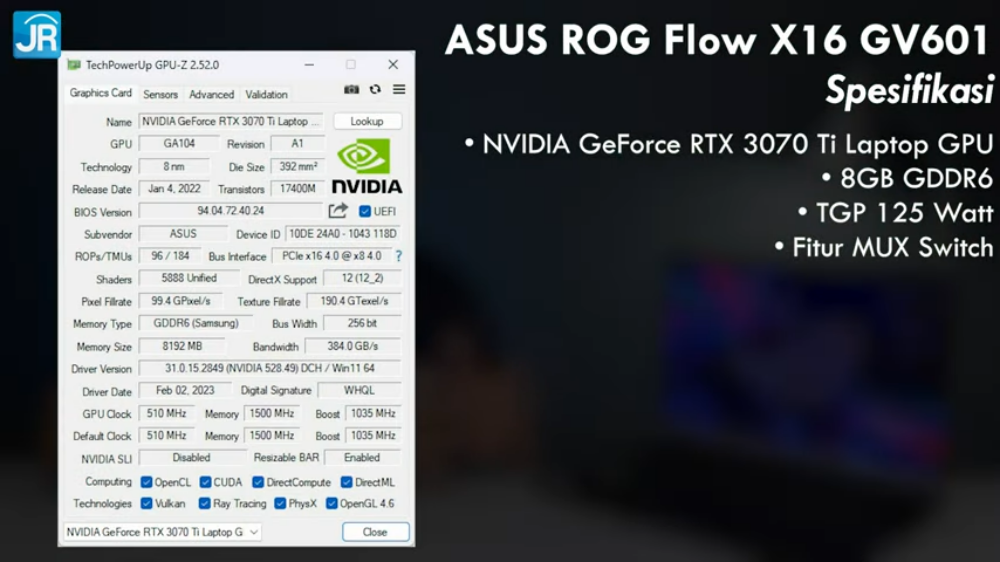 ASUS ROG Flow X16 GV601RW 7