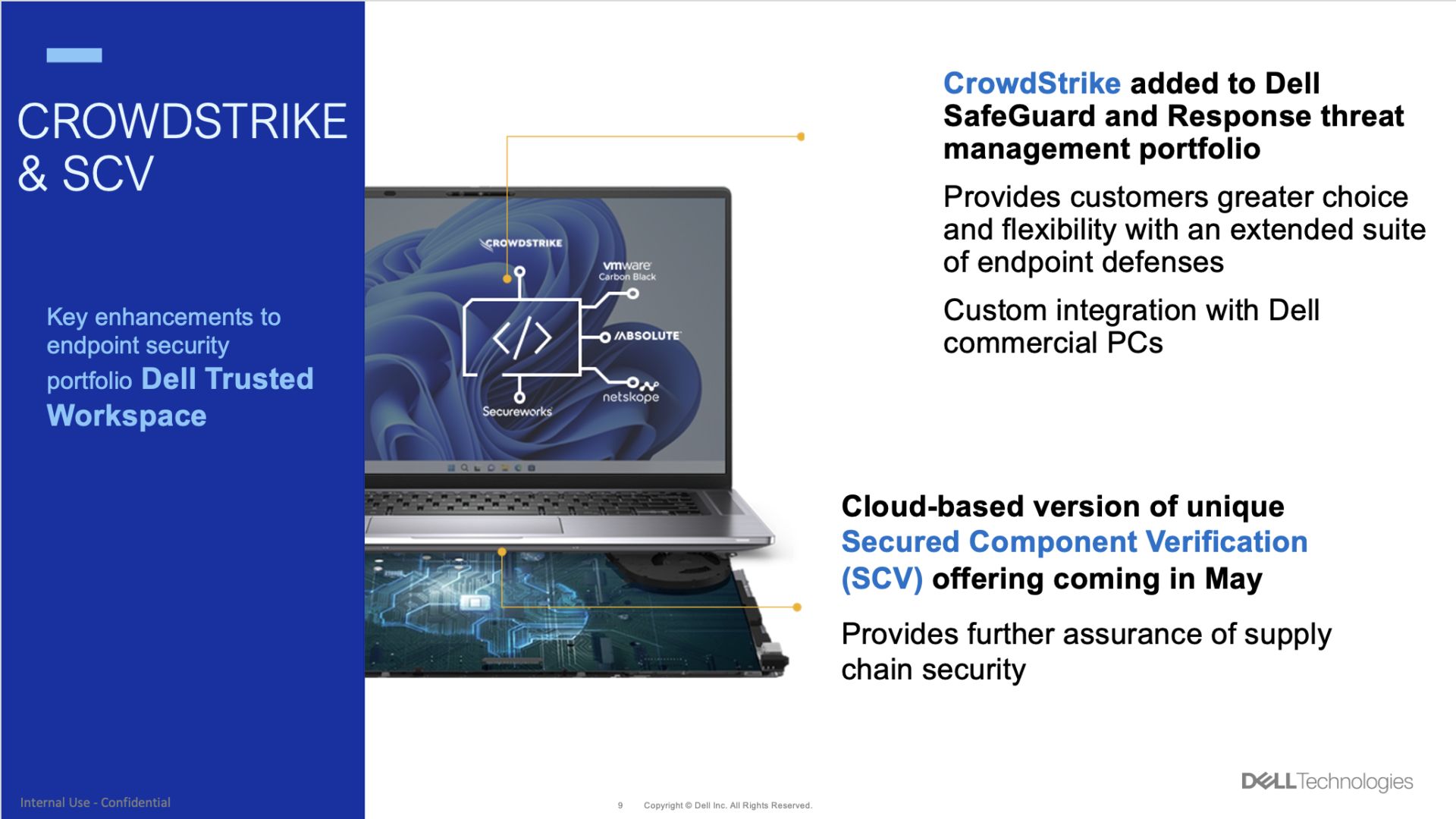 Direct Release: Dell Technologies Memperkuat Portofolio Keamanan dengan Layanan dan Solusi Baru 1 Illustration of CrowdStrike SCV Solutions