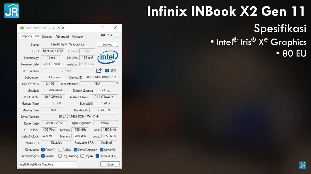 Review Infinix INBook X2 Gen 11