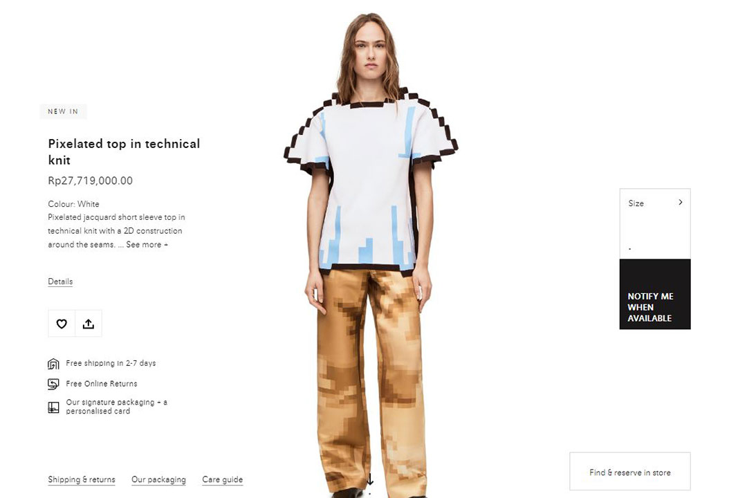 Loewe Rilis Fashion Bergaya Pixel Video Game, Harga 27 – 53 Juta Rupiah! 1 4cae30d10f8c5cbf30c286f244212388