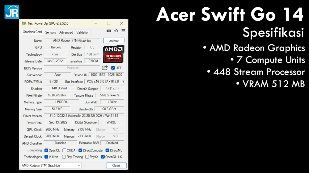 Acer Swift Go 14 4