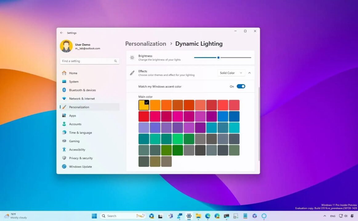 Dynamic Lighting