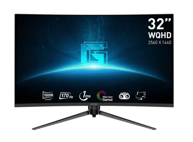 MSI G32CQ5P Dirilis, Monitor Gaming Curved 31.5 Inci 170Hz 2 msi G32CG5P