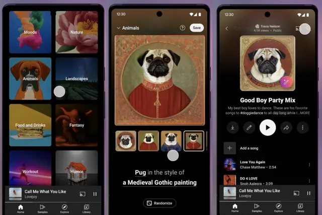 generative ai for youtube music playlist cover