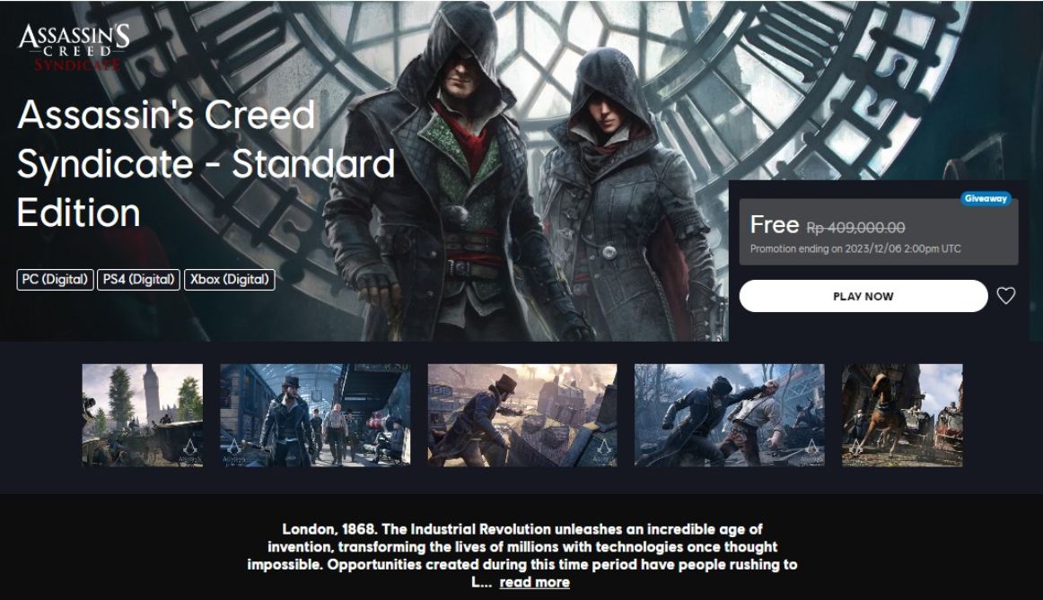 Assassin’s Creed Syndicate PC GRATIS via Ubisoft Connect! 6 16dcb4b6e0b324f75bcb28da500069a3