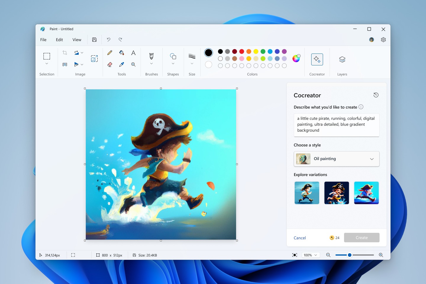 Microsoft Paint Co Creator Dall-E 3