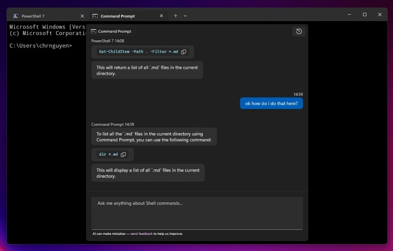 ChatGPT Windows Terminal