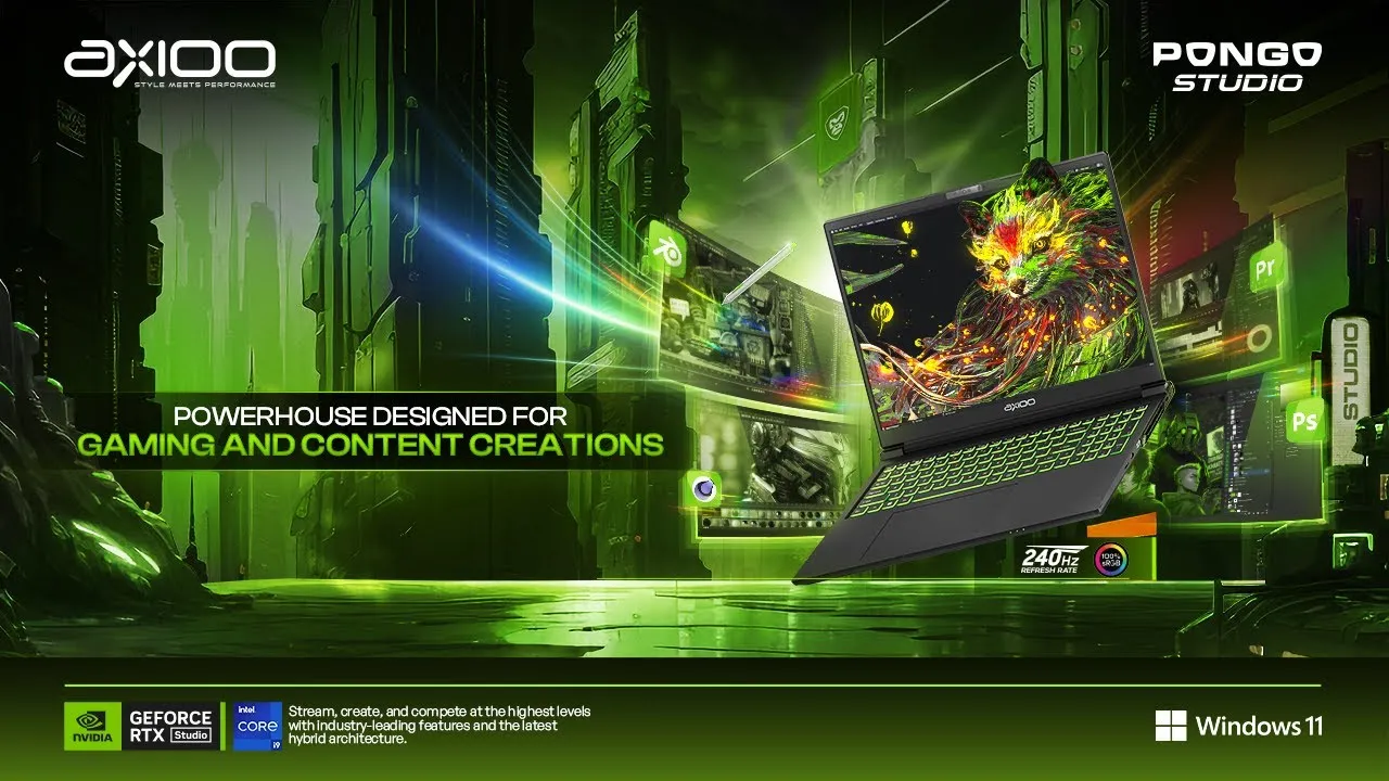 Axioo Pongo Studio Meluncur, Laptop Gaming Lokal Terkencang dan Sudah Bersertifikasi NVIDIA Studio 2 axioo pongo studio