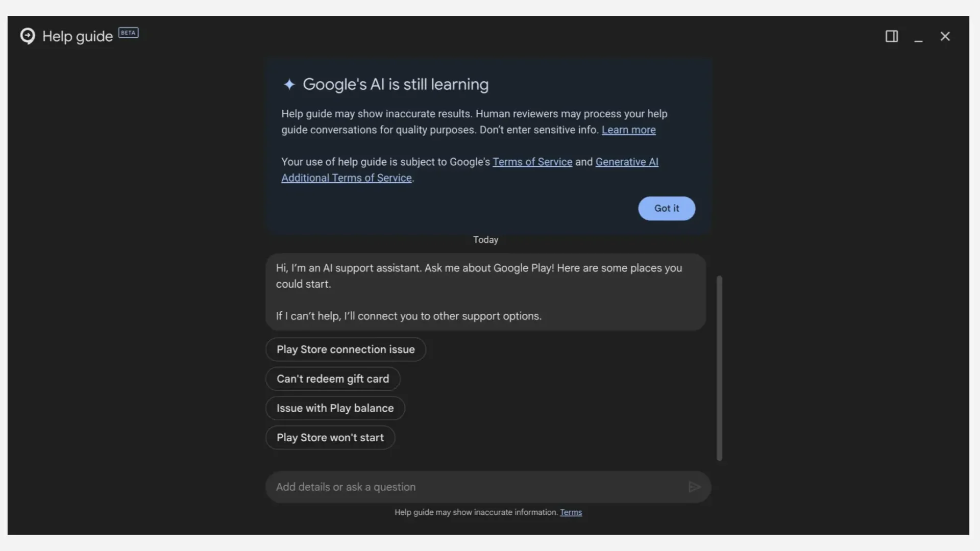 Halaman Dukungan Google Kini Dilengkapi dengan Chatbot AI