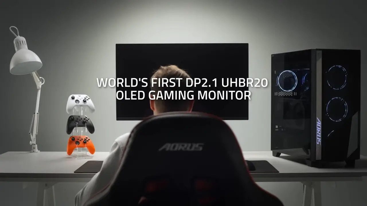 Worlds First DP2.1 UHBR20 OLED Gaming Monitor AORUS FO32U2P Official Trailer