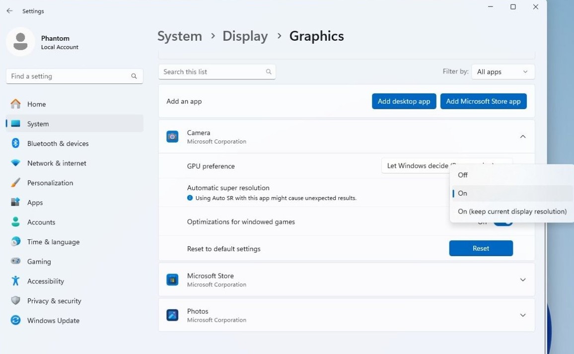 Windows 11 Super Resolution