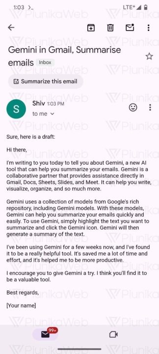 Ai Summarization Gmail