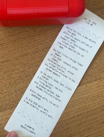 Poetry Camera, Kamera AI yang Outputnya Puisi! 3 Poetry camera