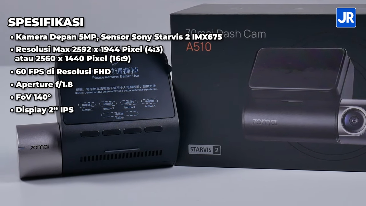 Review 70mai Dash Cam A510 7