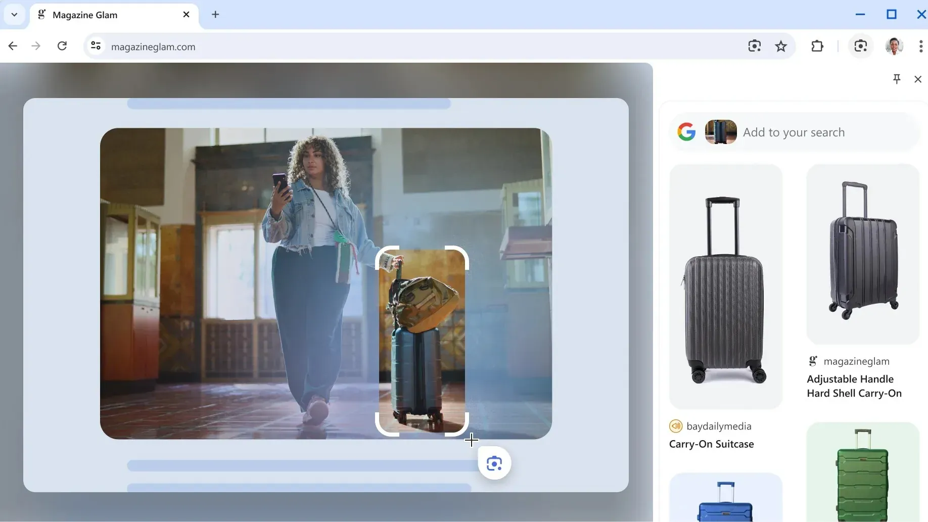 google chrome circle to search