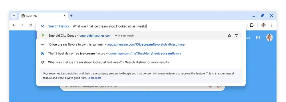 Chrome Bawa Tiga Fitur AI Anyar, Ada Integrasi Google Lens! 3 Chrome Search History In line 01.width 1000.format webp