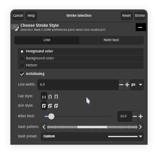 GIMP 3.0 Segera Dirilis, Bawa Rangkaian Fitur Baru 3 gimp stroke selection window screenshot