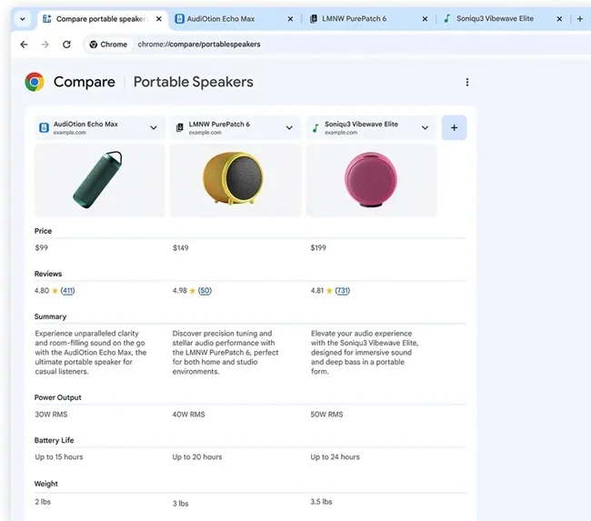 Chrome Bawa Tiga Fitur AI Anyar, Ada Integrasi Google Lens! 2 tab compare