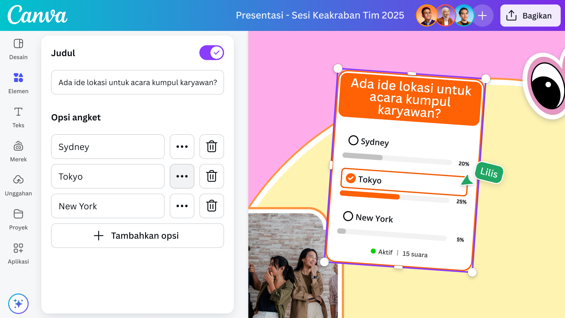 Direct Release: Canva Memperkuat Upaya AI dengan Peluncuran Lab Imajinasi (Dream Lab) dan Serangkaian Peningkatan Besar di Rangkaian Aplikasi Visual (Visual Suite) 3 Poll Quizzes 190924 id ID