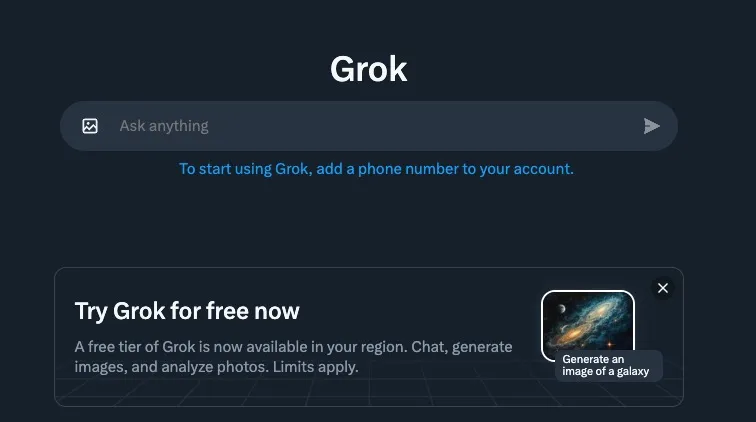 grok ai free
