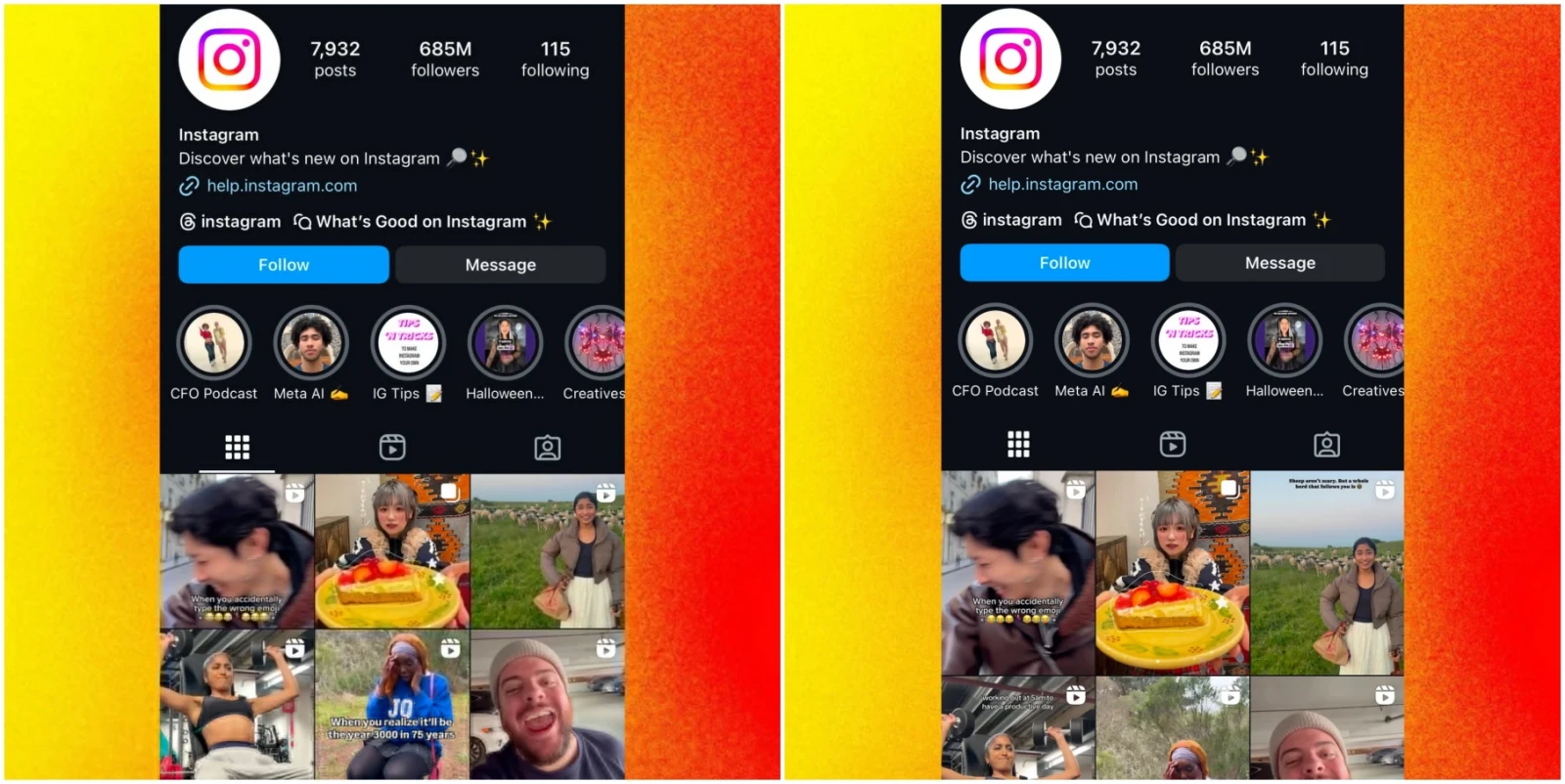 Grid Profil di Instagram Kini Berubah Jadi Persegi Panjang 4:5 1 grid instagram profil
