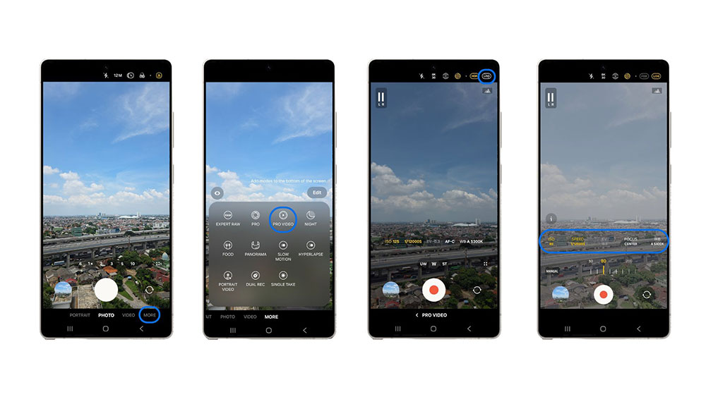 2. Aktifkan mode Pro Video untuk menggunakan fitur Galaxy Log 1000x563 1 1