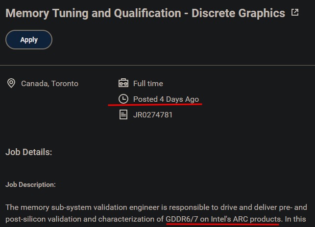 Intel ARC GDDR7