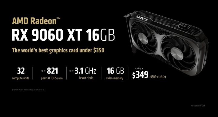 Radeon RX 9060 XT 16GB 8GB