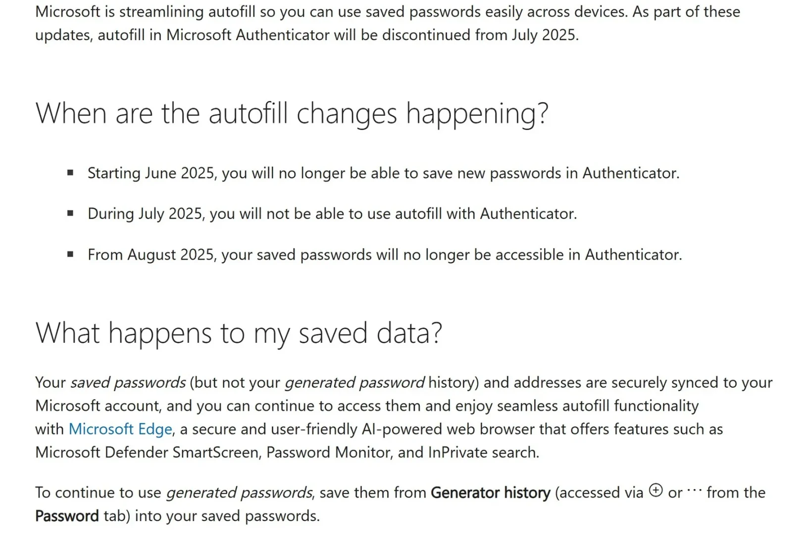 Pengguna Microsoft Authenticator? Backup Password Sebelum Agustus 2025! 2 csm Microsoft Authenticator warning Generated passwords will be deleted August 2025 b 1016327e8e
