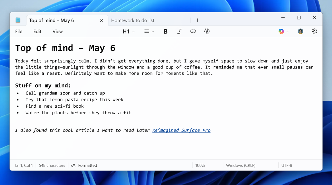 Notepad Markdown AI Generator