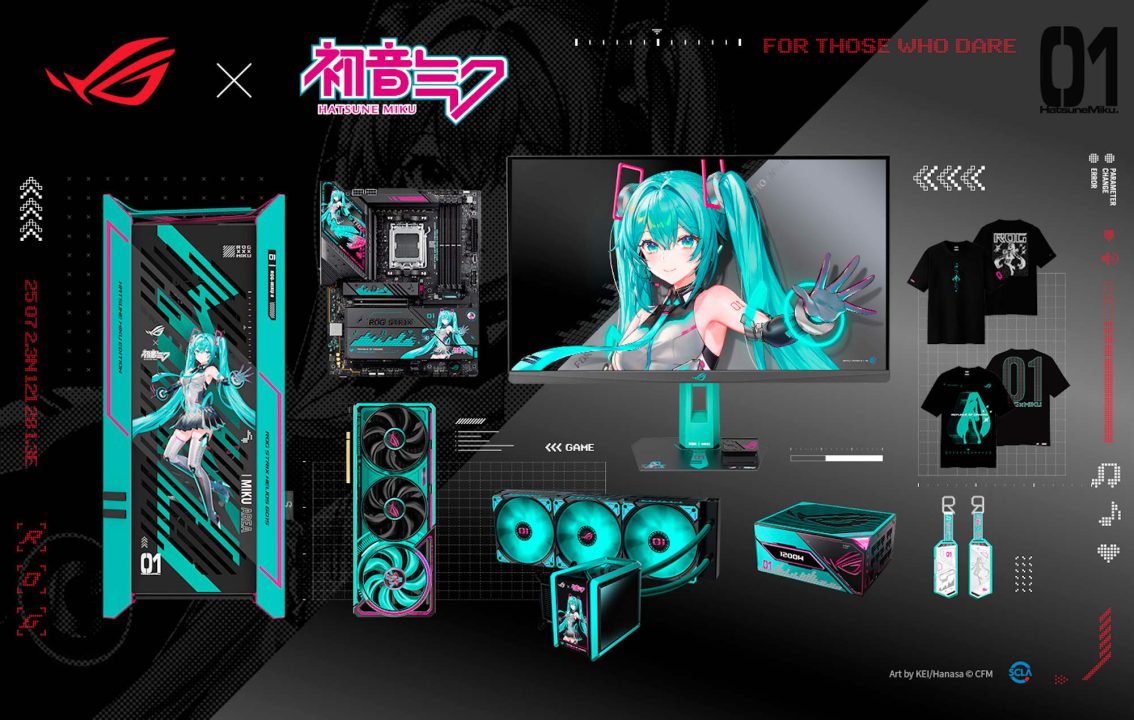 ROG Luncurkan Peripheral dan Hardware Khusus Hatsune Miku: Ada Graphics Card sampai T-Shirt 1 ROG