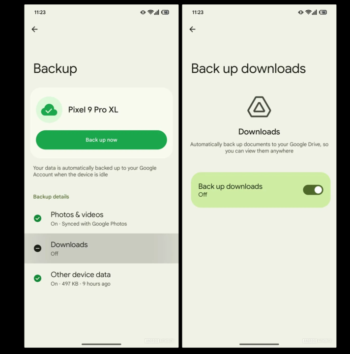 Backup File Android Bakal Sertakan Folder Download