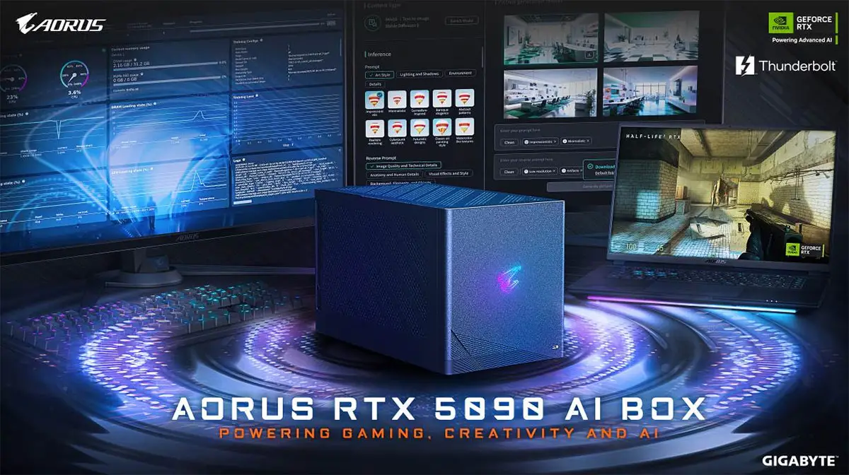 Gigabyte Luncurkan AORUS RTX 5090 AI BOX, GPU Eksternal Pertama dengan RTX 5090 Desktop