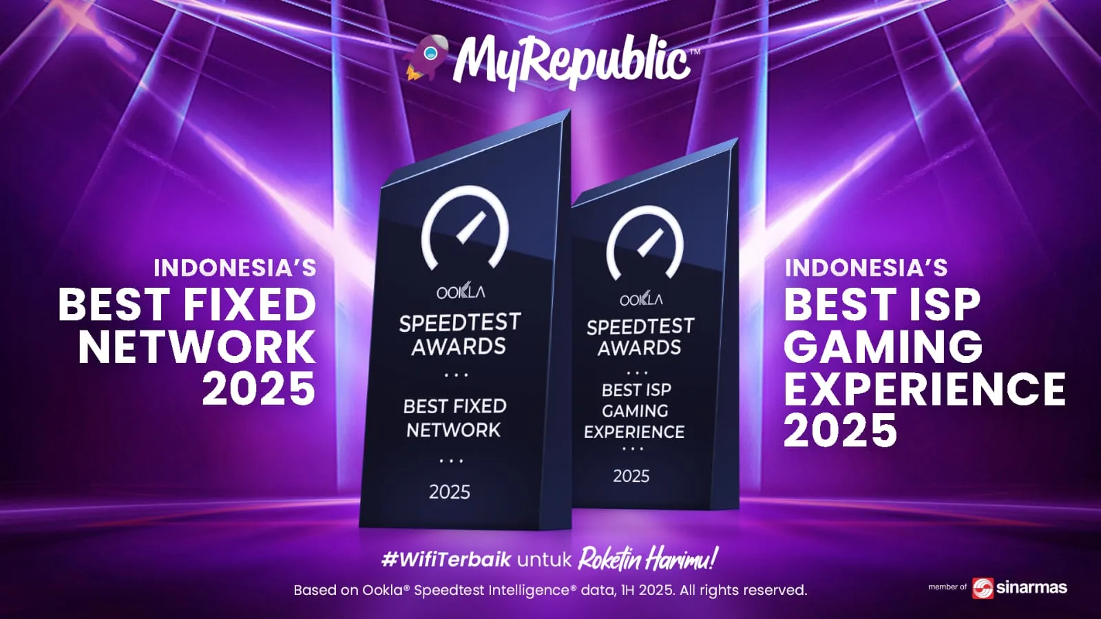 MyRepublic Indonesia Dinobatkan Best Fixed Network dan Best ISP Gaming Experience 2025 di Indonesia oleh Ookla
