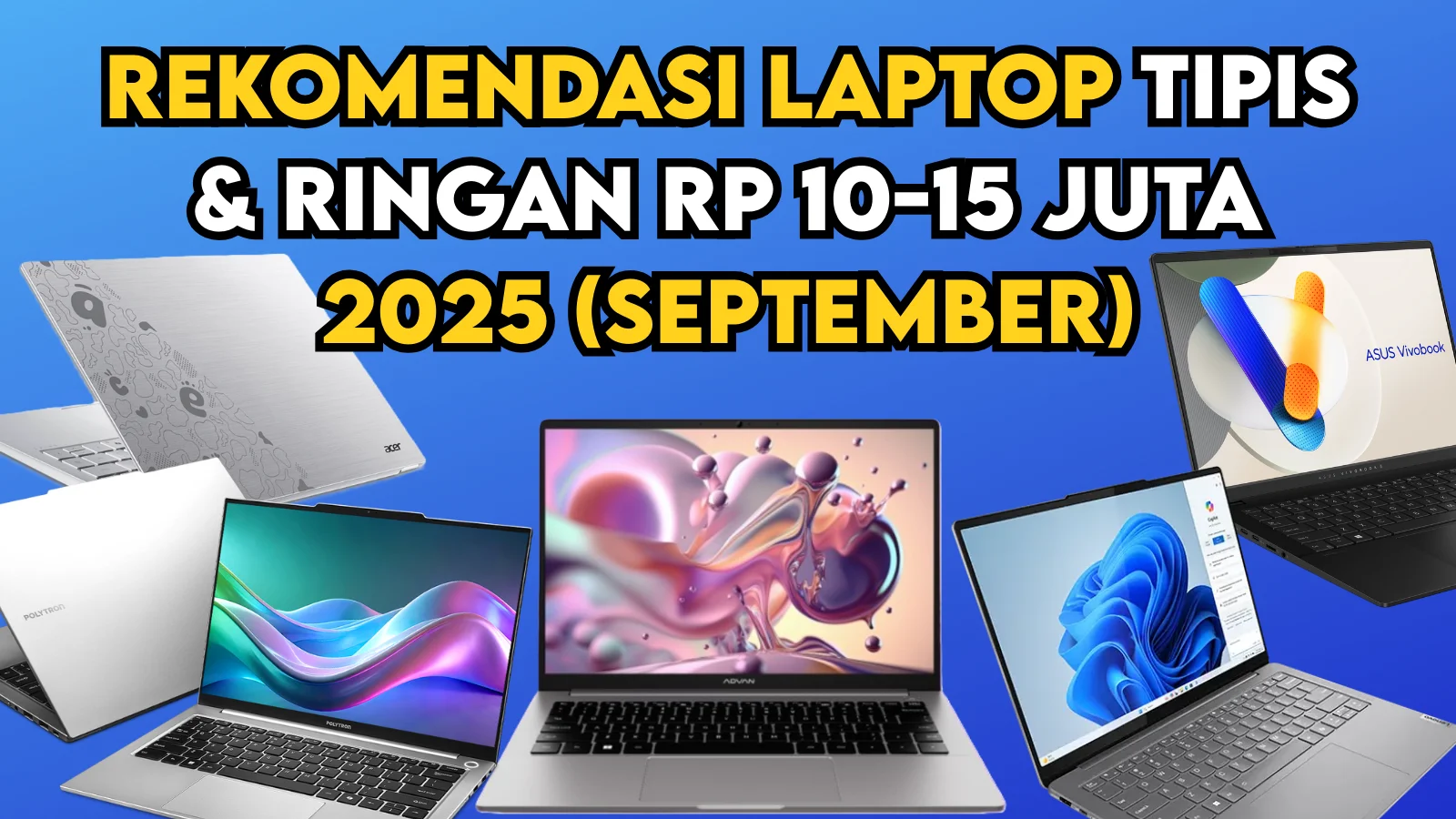 Laptop Tipis 10-15 Juta